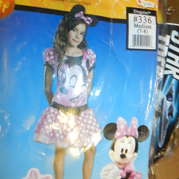 Minnie Mouse Girl’s Costume Pink/white Med 7-8 By Disguise & Disney NWT! - Picture 2 of 12